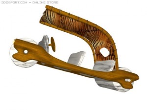 flintstones car Modello 3D