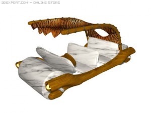 flintstones car Modello 3D