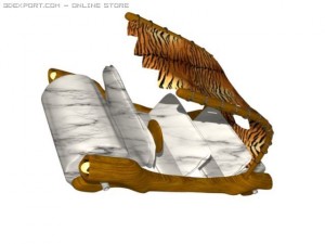 flintstones car Modello 3D