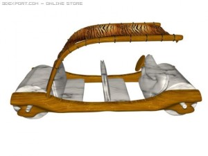 flintstones car Modello 3D