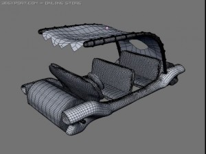 flintstones car Modello 3D