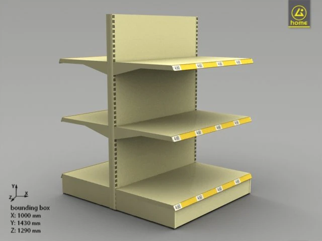 shop rack 02 3D Model .c4d .max .obj .3ds .fbx .stl .blend 
