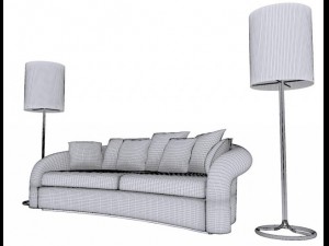 armani sofa esther 3D Model