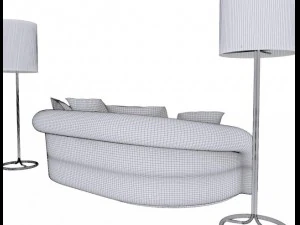 armani sofa esther 3D Model