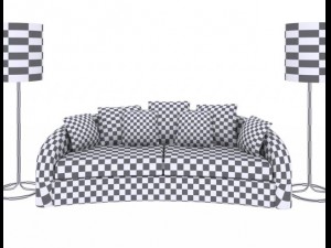 armani sofa esther 3D Model