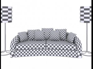 armani sofa esther 3D Model