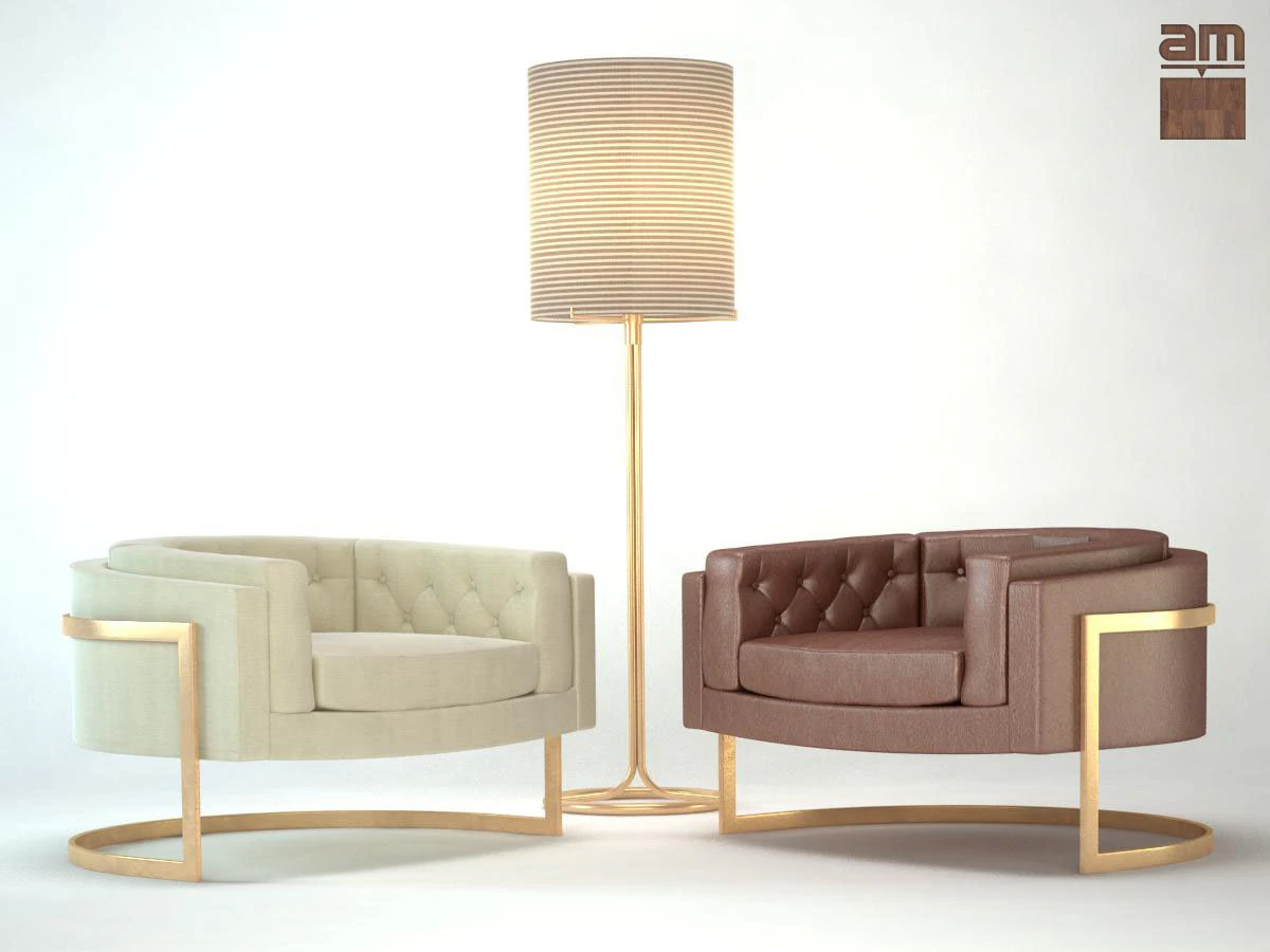 milo baughman chair 3D Model .c4d .max .obj .3ds .fbx .stl .blend