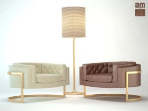 milo baughman chair 3D Model