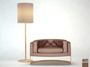 milo baughman chair 3D Model