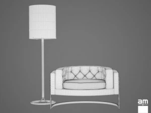 milo baughman chair 3D Model