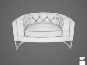 milo baughman chair 3D Model