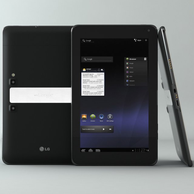 lg optimus pad 3D Модель .c4d .max .obj .3ds .fbx .stl .blend 