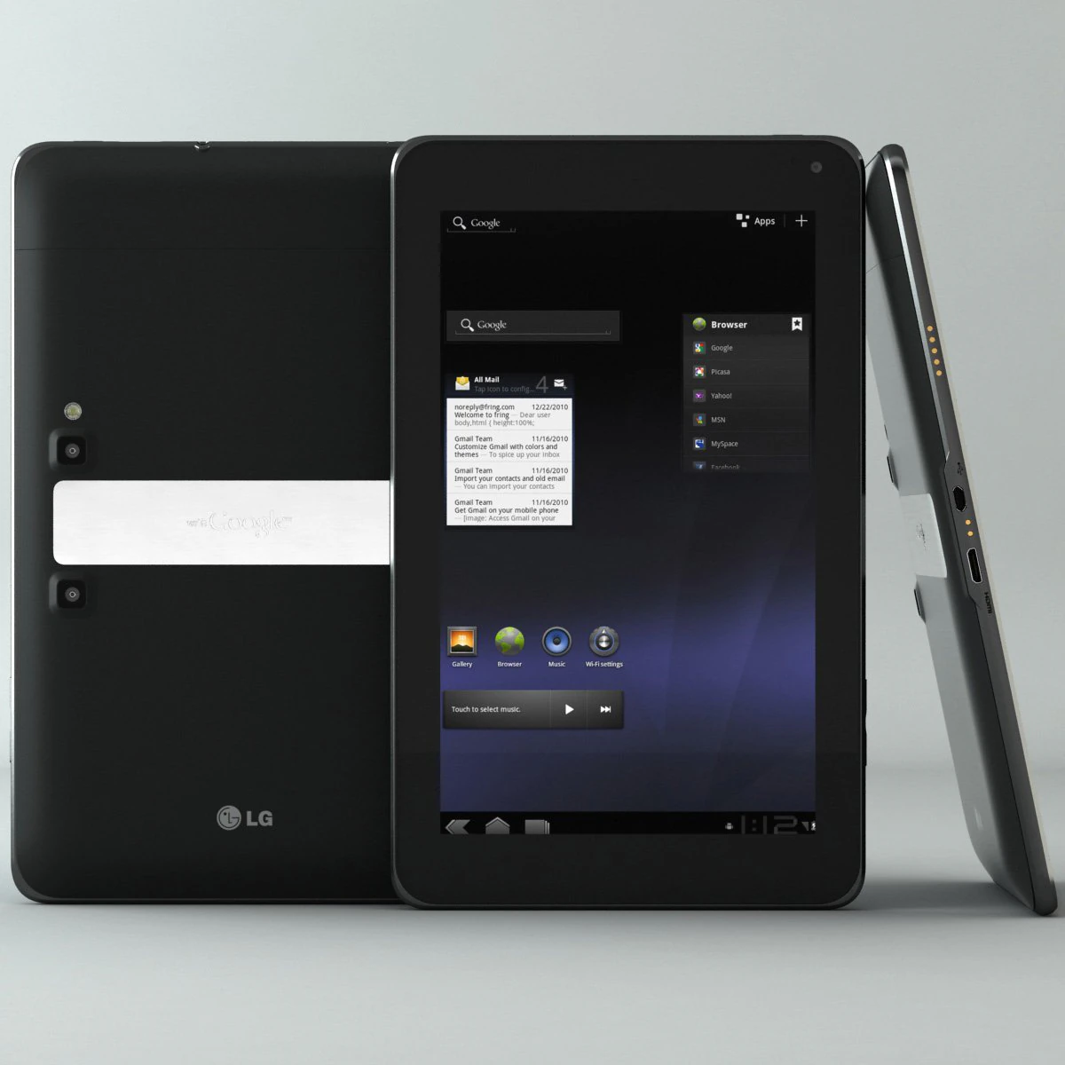 lg optimus pad 3D Model .c4d .max .obj .3ds .fbx .stl .blend