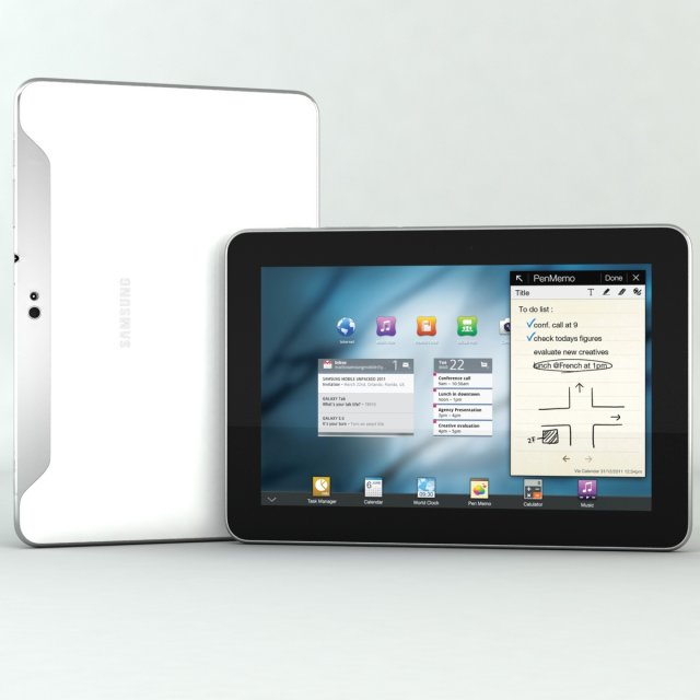 samsung galaxy tab 89 3Dモデル .c4d .max .obj .3ds .fbx .stl .blend
