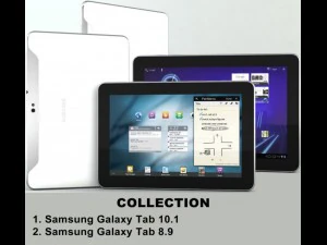 coleção samsung galaxy tab Modelo 3D