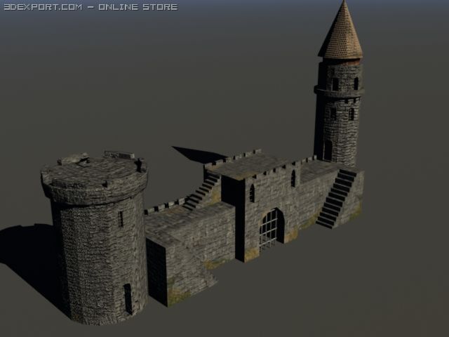 fort small model pack 3D Модель .c4d .max .obj .3ds .fbx .stl .blend 