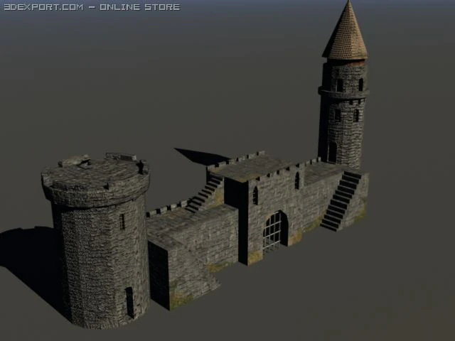 fort small model pack 3D Model .c4d .max .obj .3ds .fbx .stl .blend 