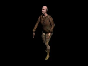 peasant mens 3 model pack 3D Model