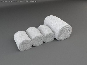 towel rolls 3D Model