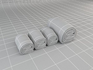 towel rolls 3D Model