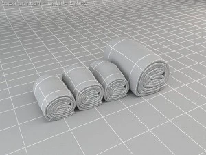 towel rolls 3D Model