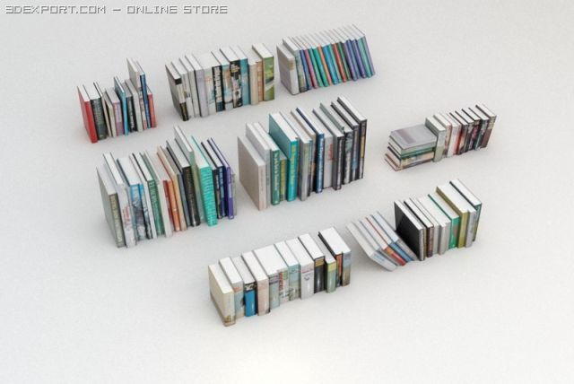books 3D Model .c4d .max .obj .3ds .fbx .stl .blend 