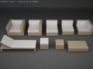 lounge furniture 3D मॉडल