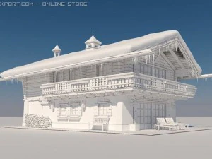 cottage cabin 3D Model