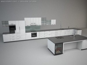 modular kitchen Model 3D