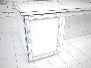 モジュール式キッチン 3Dモデル