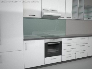 modular kitchen Model 3D