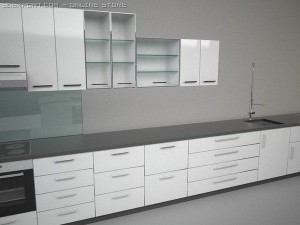 modular kitchen Model 3D