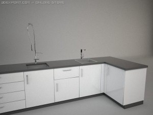 modular kitchen Model 3D