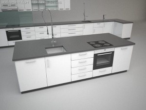 modular kitchen Model 3D