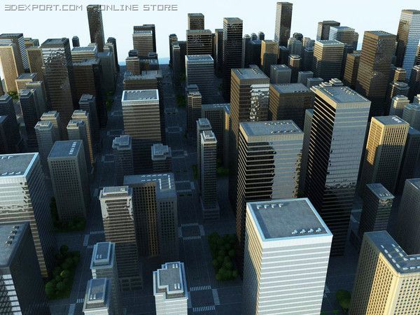 city 3Dモデル .c4d .max .obj .3ds .fbx .stl .blend 