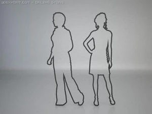 48 people shapes 3D Model
