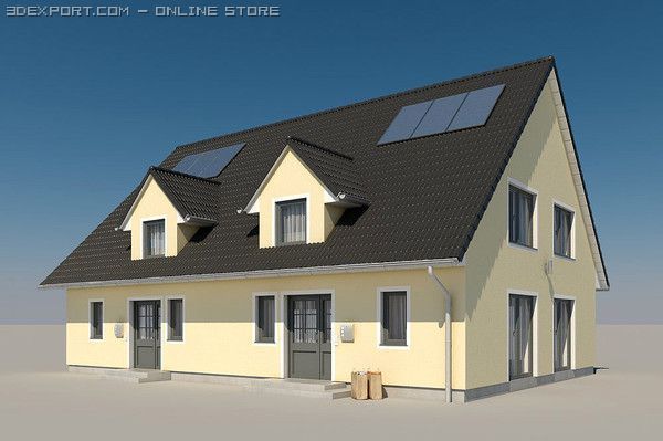 villa Modelo 3D .c4d .max .obj .3ds .fbx .stl .blend 