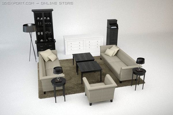 contemporary furniture 3D Model .c4d .max .obj .3ds .fbx .stl .blend 