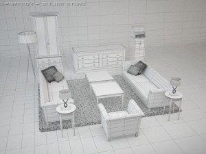 contemporary furniture 3D Model