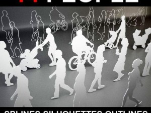 14 people shapes Modelo 3D