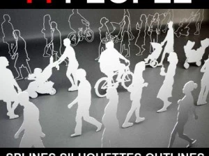 фігури 14 осіб 3D Модель