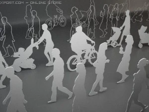 14 people shapes 3D Model