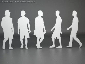 14 people shapes 3D Model
