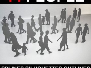 14 people shapes 3Dモデル