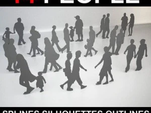 Kształty 14 os&oacute;b Model 3D