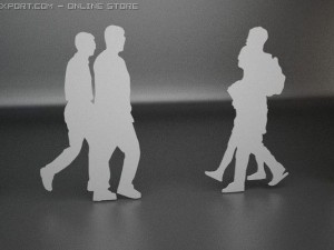 14 people shapes Model 3D