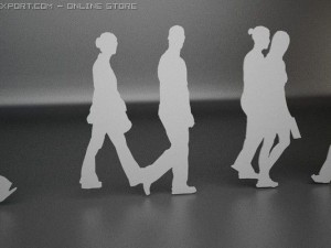 14 people shapes Model 3D