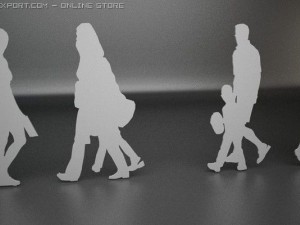 14 people shapes Model 3D
