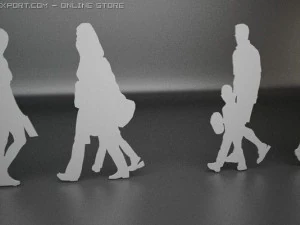 14 people shapes 3D Model