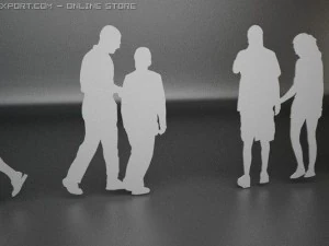 14 people shapes 3D Model